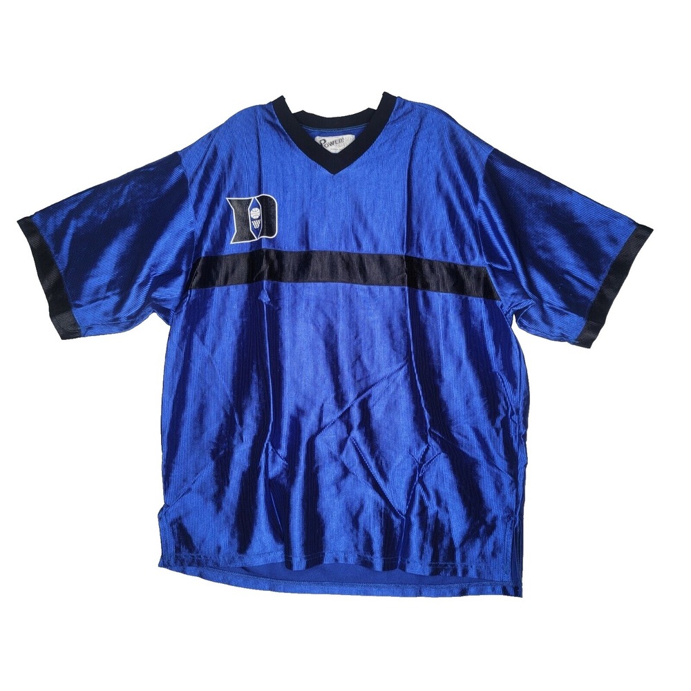 Vintage Powers MFG Duke Blue Devils Mens Jersey Sz 48 College Basketball Made US
